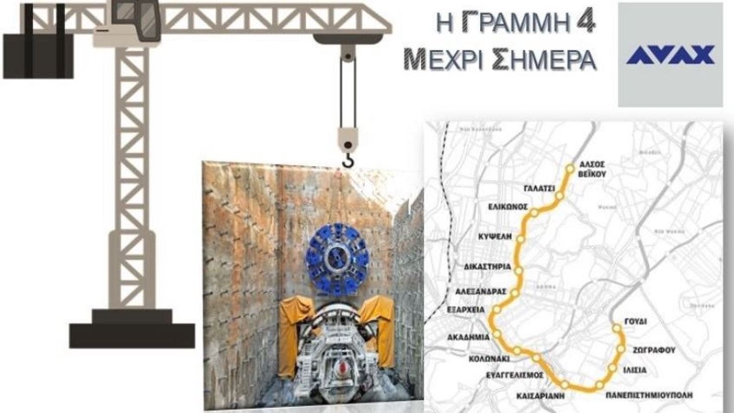 Όμιλος Άβαξ: Με γοργούς ρυθμούς o Μετροπόντικας στη Γραμμή 4 του Μετρό της Αθήνας
